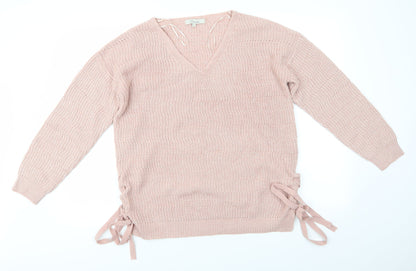 Womens UK Size M Peacocks Pink Pullover Jumper
