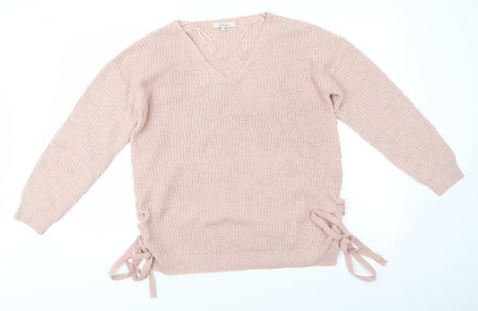 Womens UK Size M Peacocks Pink Pullover Jumper