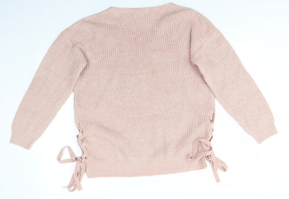 Womens UK Size M Peacocks Pink Pullover Jumper