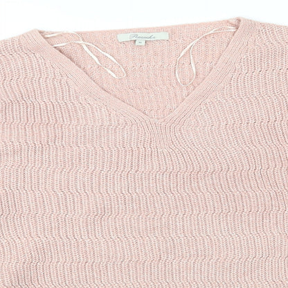 Womens UK Size M Peacocks Pink Pullover Jumper