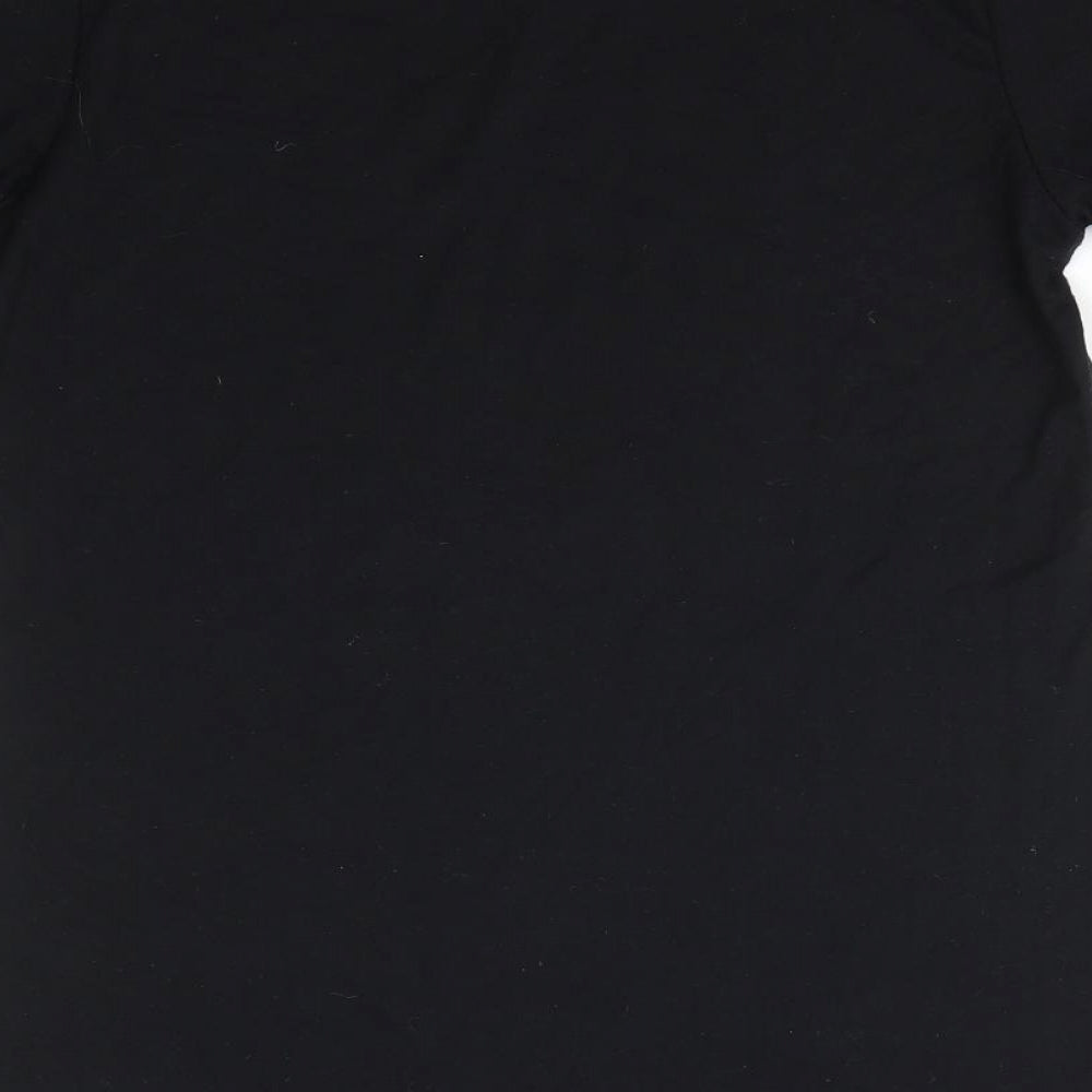 Brand and care label for George women’s black solid polyester dress, size S, - let it snow sequinned