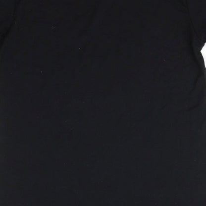 Brand and care label for George women’s black solid polyester dress, size S, - let it snow sequinned