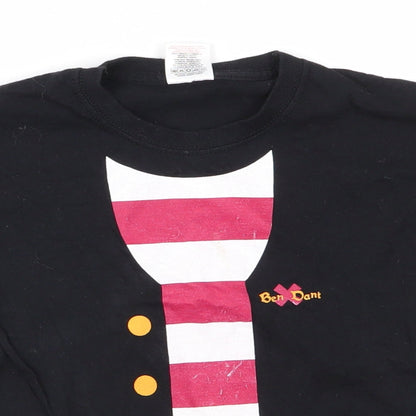 Fruit of the Loom Boys Black  Cotton Basic T-Shirt Size 3-4 Years Round Neck Pullover - Ben X Dan