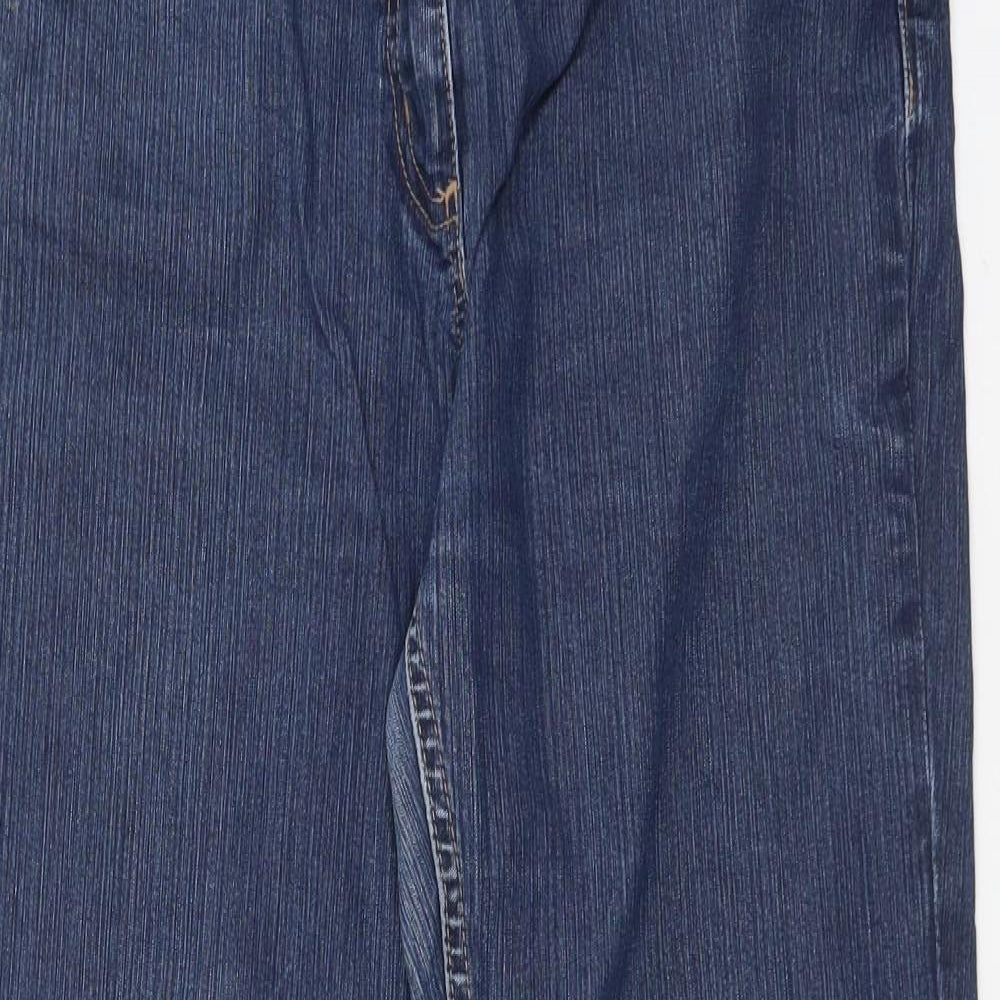 Womens UK Size 14 River Island Regular Fit Snow Pants Blue Trousers