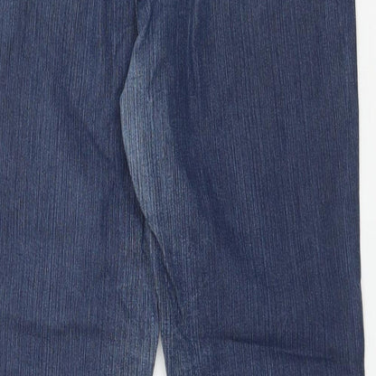 Womens UK Size 14 River Island Regular Fit Snow Pants Blue Trousers
