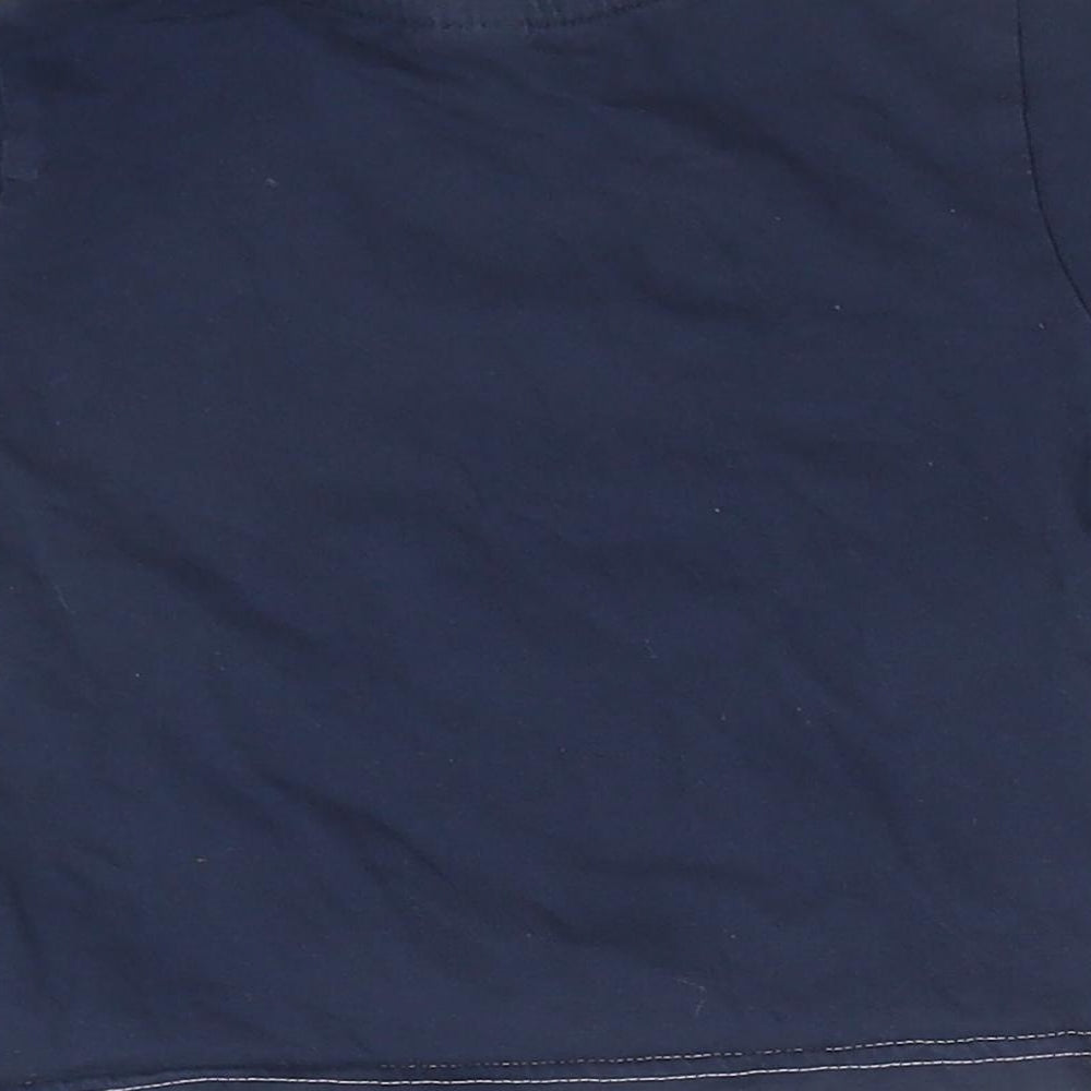 F&F Boys Blue  Cotton Basic T-Shirt Size 12-18 Months Crew Neck  - DADDY'S LITTLE STRIKER