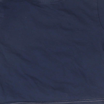 F&F Boys Blue  Cotton Basic T-Shirt Size 12-18 Months Crew Neck  - DADDY'S LITTLE STRIKER