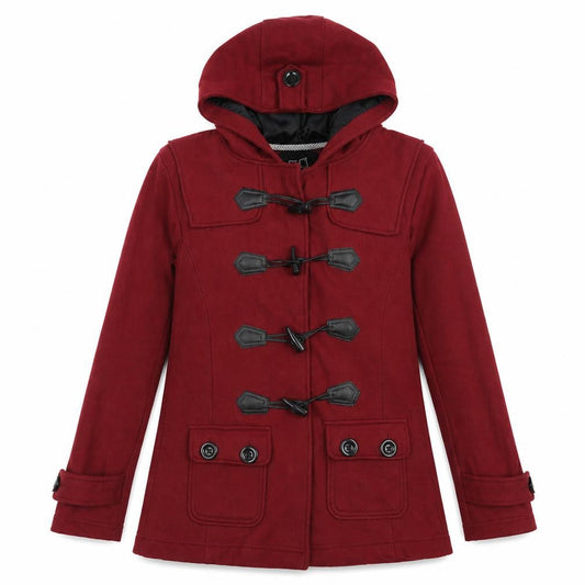 Front view of URBAN DIVA women’s red trench coat coat, size UK 8
