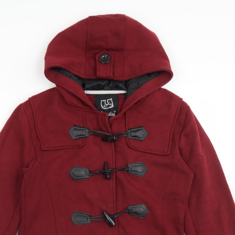 Womens UK Size 8 URBAN DIVA Red Trench Coat