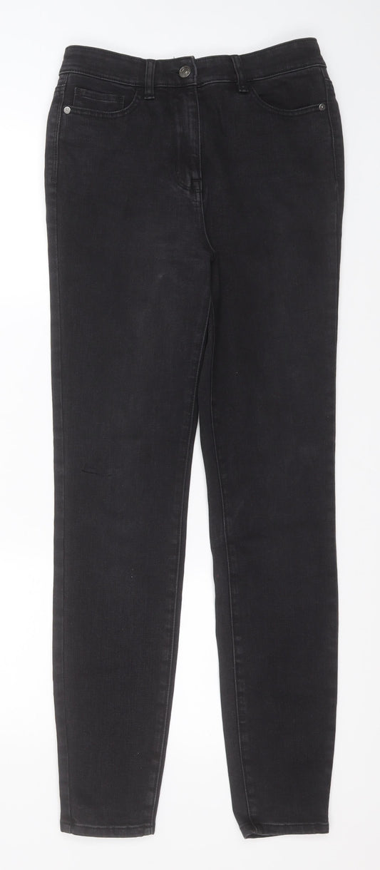 NEXT Womens Grey  Cotton Skinny Jeans Size 10 L30 in Regular