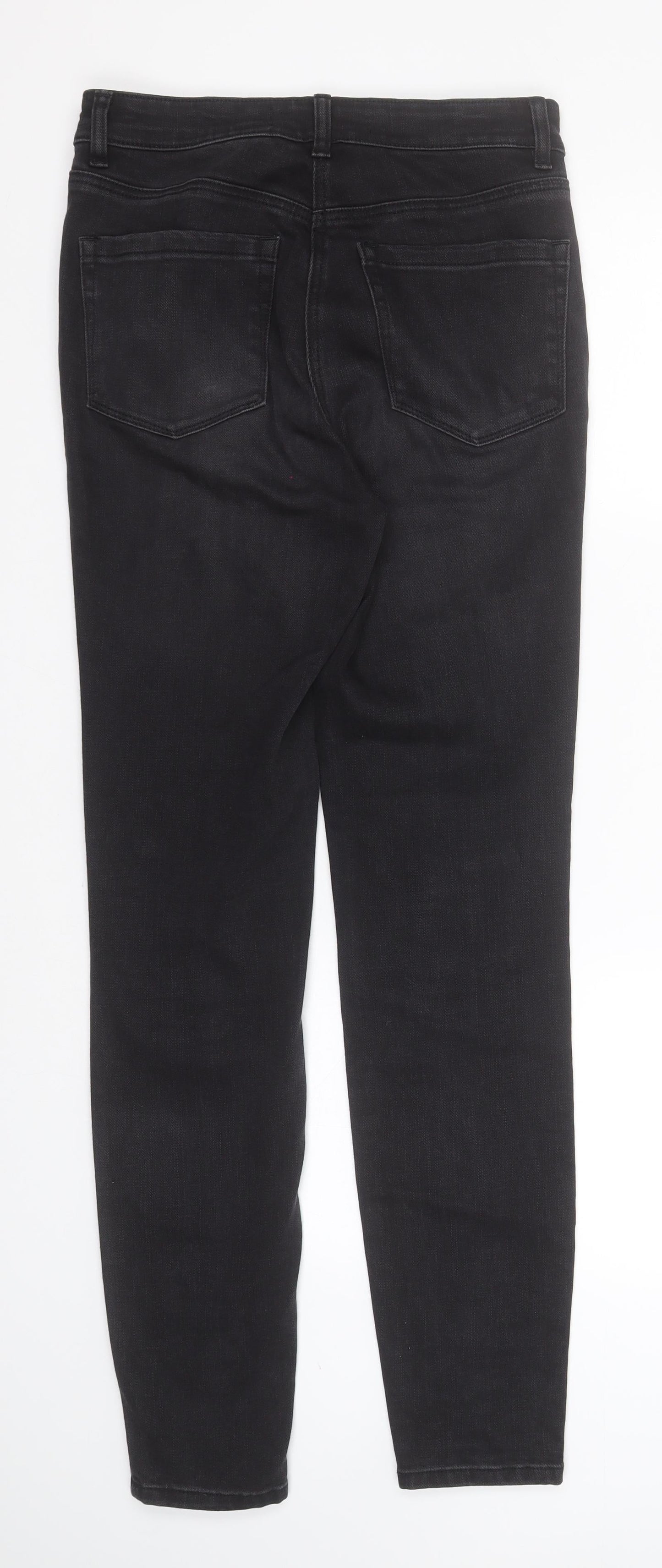 NEXT Womens Grey  Cotton Skinny Jeans Size 10 L30 in Regular