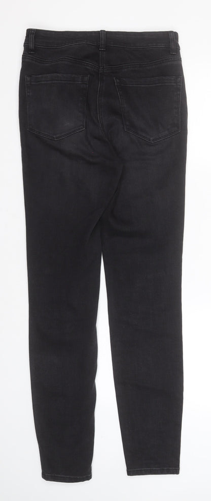 NEXT Womens Grey  Cotton Skinny Jeans Size 10 L30 in Regular