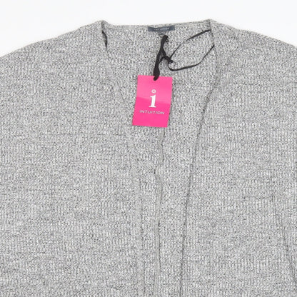 Intuition Womens Grey Roll Neck  Viscose Cardigan Jumper Size 16