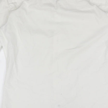 Mens UK Size 14.5 NEXT White  Button-Up Long Sleeve Casual Shirt
