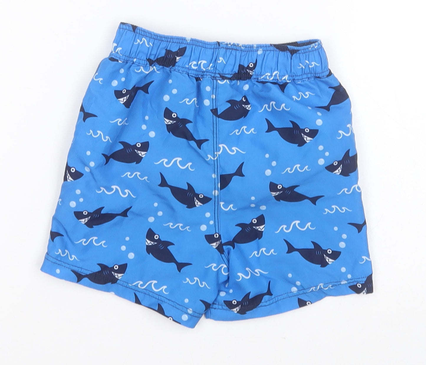 Matalan Boys Blue Animal Print Polyester Cropped Leggings Size 12-18 Months   - Sharks
