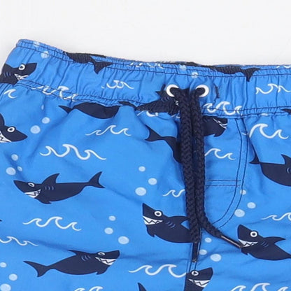 Matalan Boys Blue Animal Print Polyester Cropped Leggings Size 12-18 Months   - Sharks