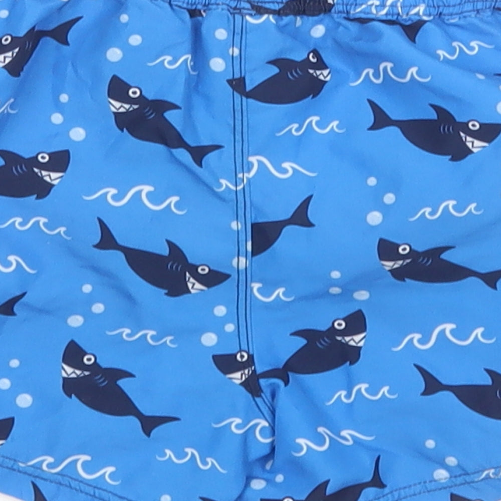 Matalan Boys Blue Animal Print Polyester Cropped Leggings Size 12-18 Months   - Sharks