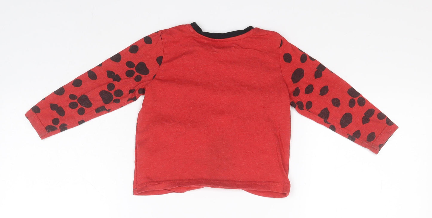 Paw Petrol Boys Red  Camel Pullover Jumper Size 12-18 Months   - Marshall