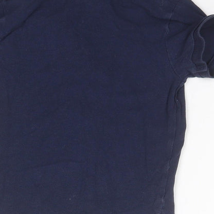 Brand and care label for H&M Baby Blue Cotton Basic Polo, size 18-24, Months Collared