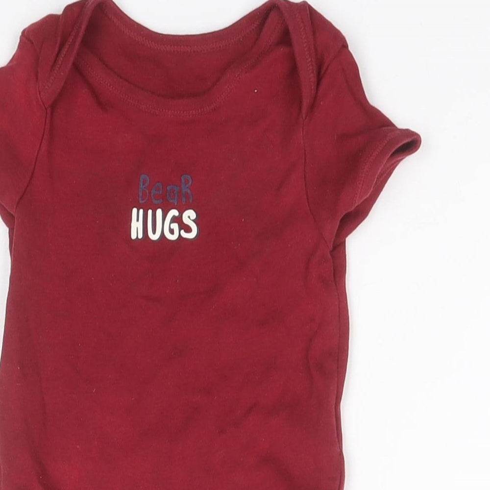 Primark Baby Red  Cotton Leotard One-Piece Size 9-12 Months   - Bear Hugs
