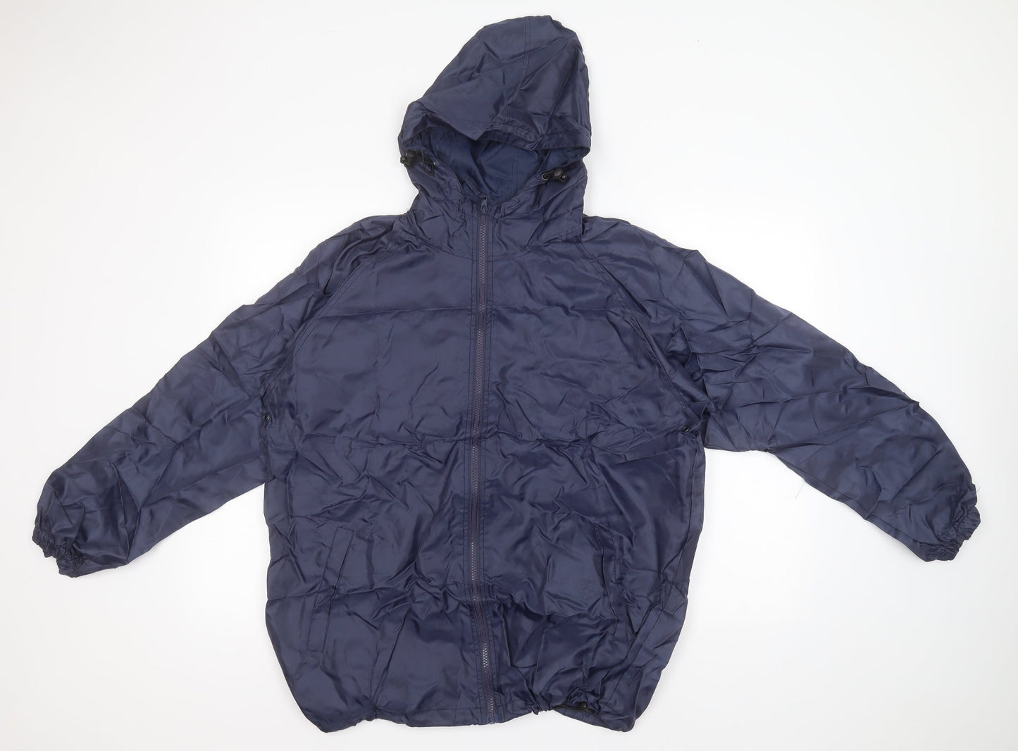 Mens UK Size S Outdoor Blue Rain Coat