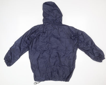 Mens UK Size S Outdoor Blue Rain Coat