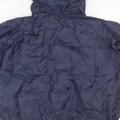 Mens UK Size S Outdoor Blue Rain Coat