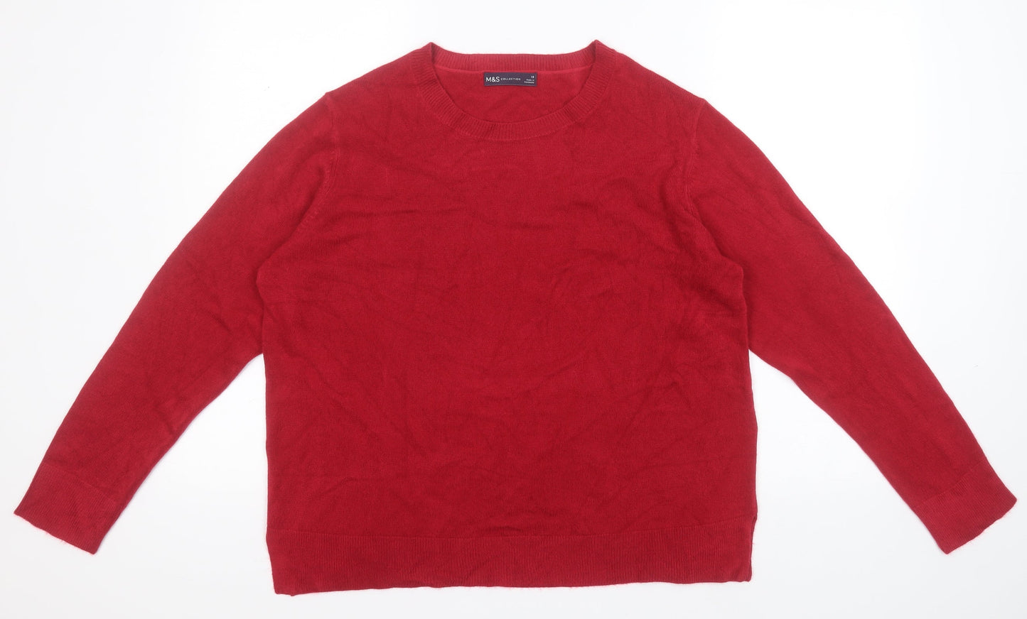 Womens UK Size 18 Marks and Spencer Pink Pullover Jumper