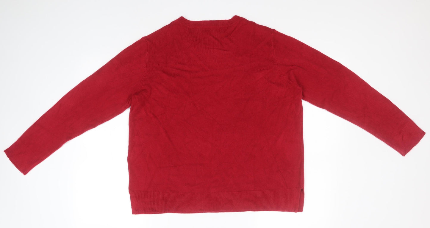 Womens UK Size 18 Marks and Spencer Pink Pullover Jumper