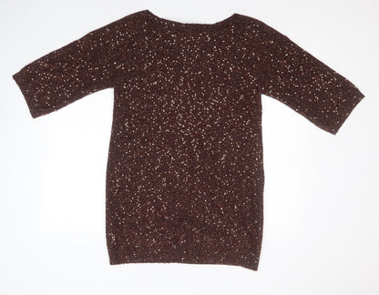 Womens UK Size XS Oasis Gold Pullover Jumper