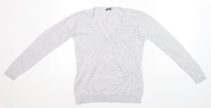 Womens UK Size 10 Warehouse Grey Pullover Jumper