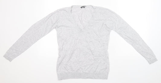 Womens UK Size 10 Warehouse Grey Pullover Jumper