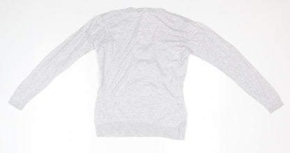 Womens UK Size 10 Warehouse Grey Pullover Jumper