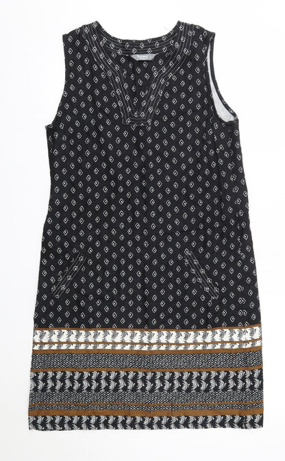 Nutmeg Womens Multicoloured Argyle/Diamond Viscose Tank Dress  Size 8  V-Neck