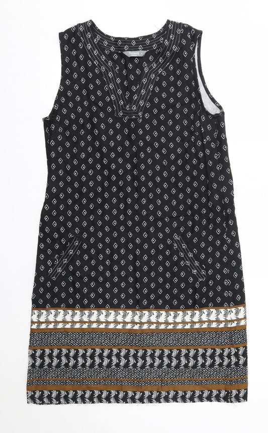 Nutmeg Womens Multicoloured Argyle/Diamond Viscose Tank Dress  Size 8  V-Neck