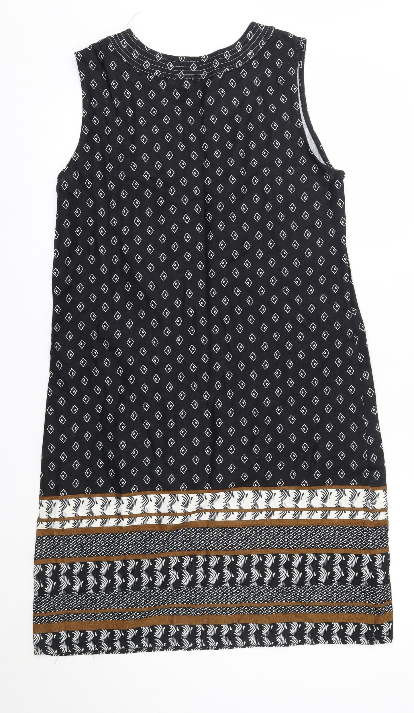 Nutmeg Womens Multicoloured Argyle/Diamond Viscose Tank Dress  Size 8  V-Neck