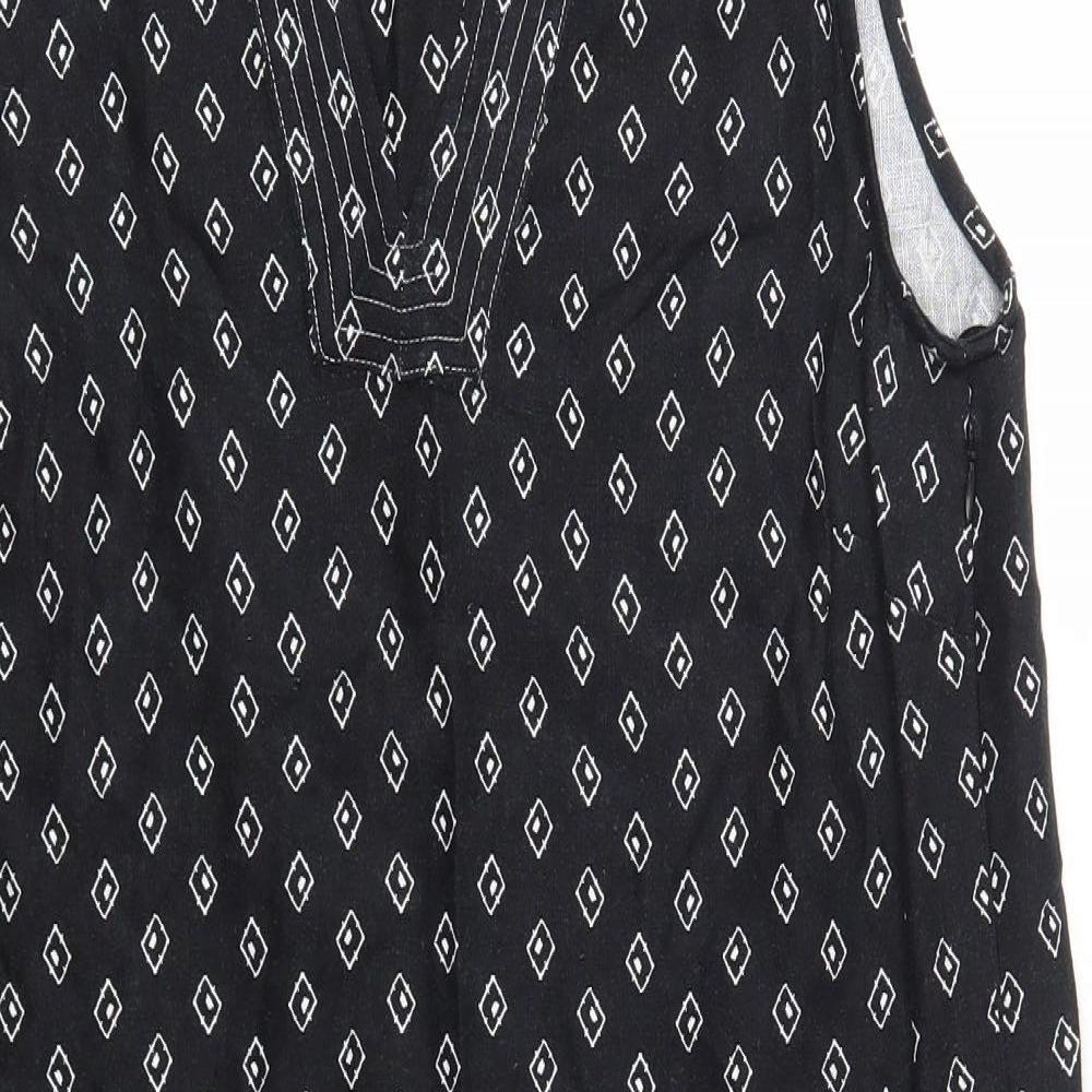 Nutmeg Womens Multicoloured Argyle/Diamond Viscose Tank Dress  Size 8  V-Neck