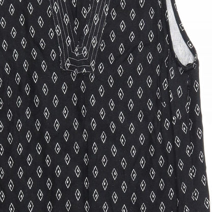 Nutmeg Womens Multicoloured Argyle/Diamond Viscose Tank Dress  Size 8  V-Neck