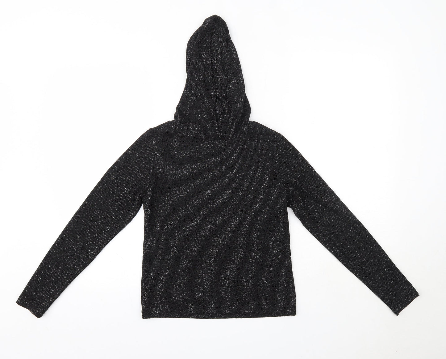 Jeff & Co Womens Black  Polyester Pullover Hoodie Size 8
