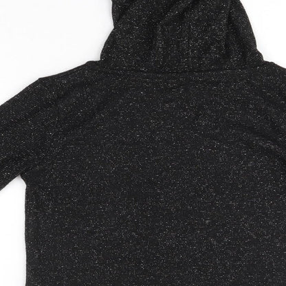 Jeff & Co Womens Black  Polyester Pullover Hoodie Size 8