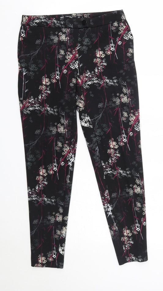 NEXT Womens Multicoloured Floral Polyester Dress Pants Trousers Size 6 L26 in Regular