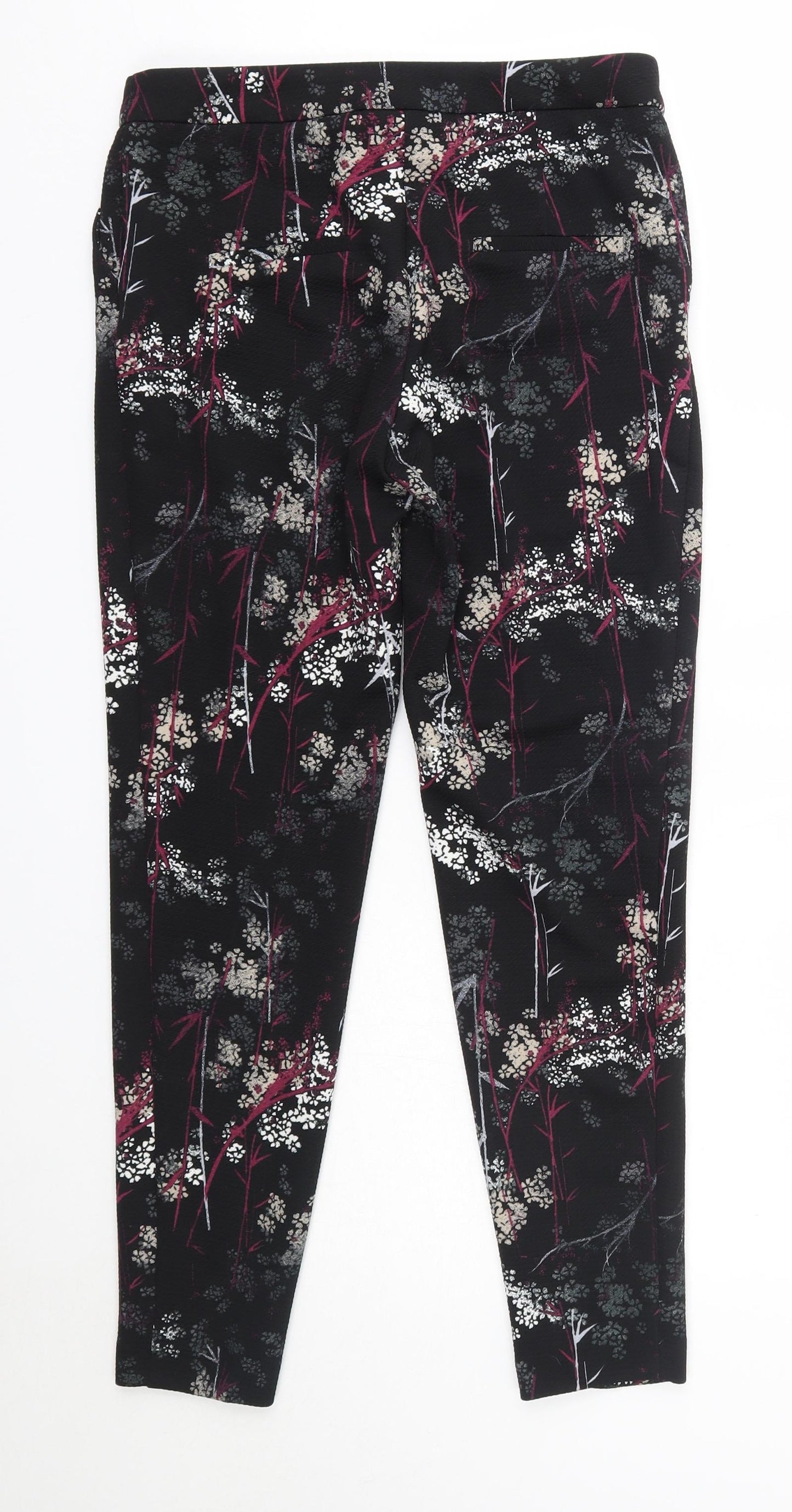 NEXT Womens Multicoloured Floral Polyester Dress Pants Trousers Size 6 L26 in Regular
