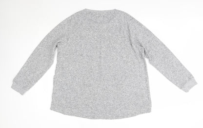 Primark Womens Grey Round Neck  Polyester Pullover Jumper Size XL