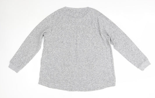 Primark Womens Grey Round Neck  Polyester Pullover Jumper Size XL