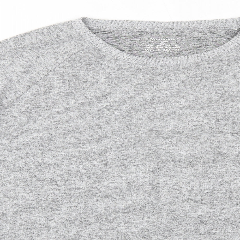 Primark Womens Grey Round Neck  Polyester Pullover Jumper Size XL