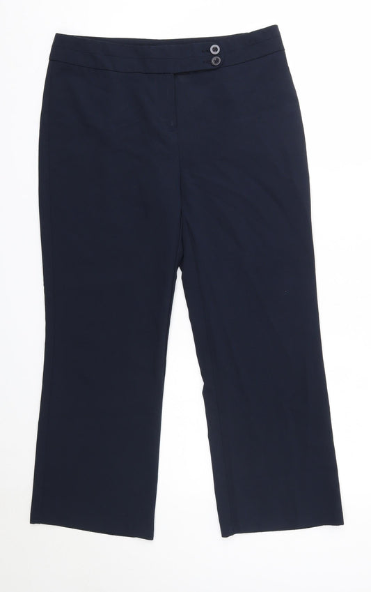 George Womens Blue  Polyester Dress Pants Trousers Size 12 L25 in Regular  - Extra Short