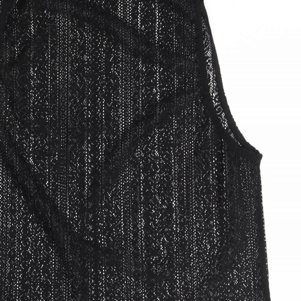 Primark Womens Black  Polyester Basic Blouse Size M Round Neck