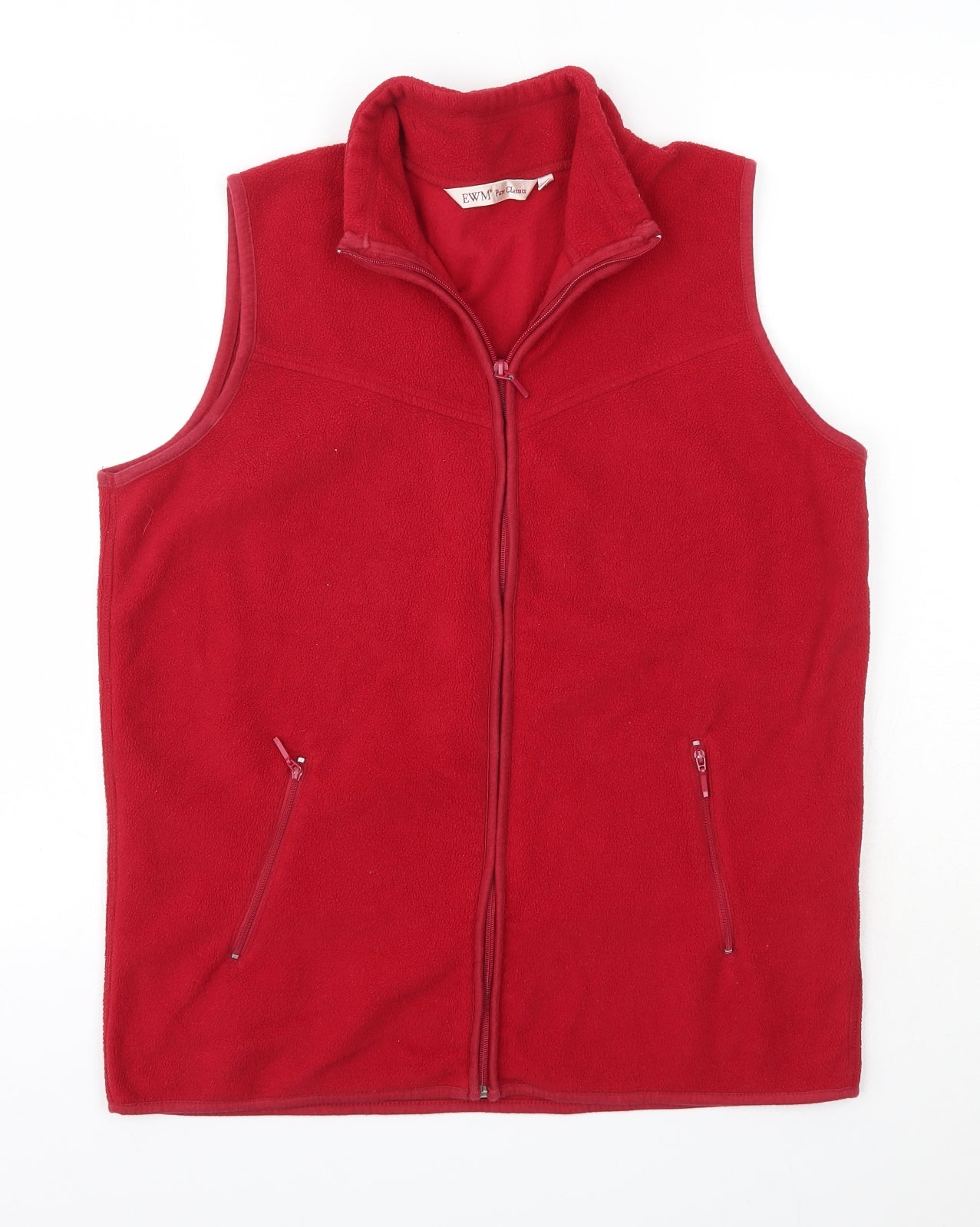 Womens UK Size M EWM Red Vest Jumper