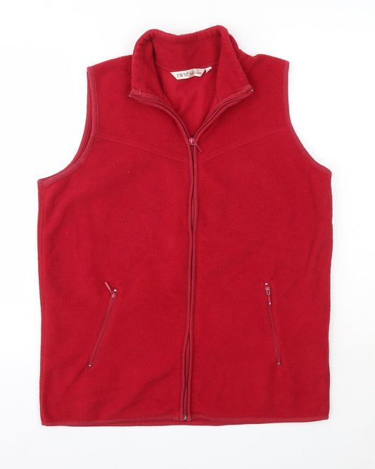 Womens UK Size M EWM Red Vest Jumper