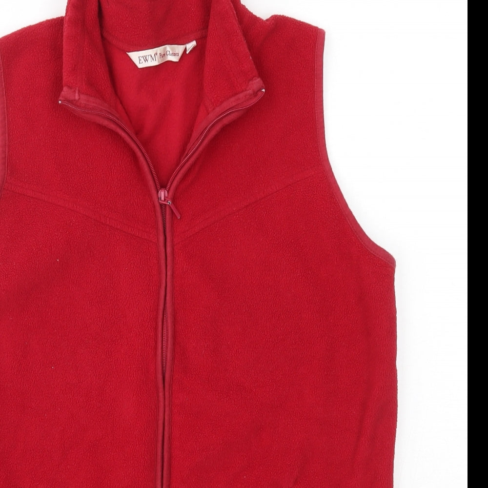 Womens UK Size M EWM Red Vest Jumper